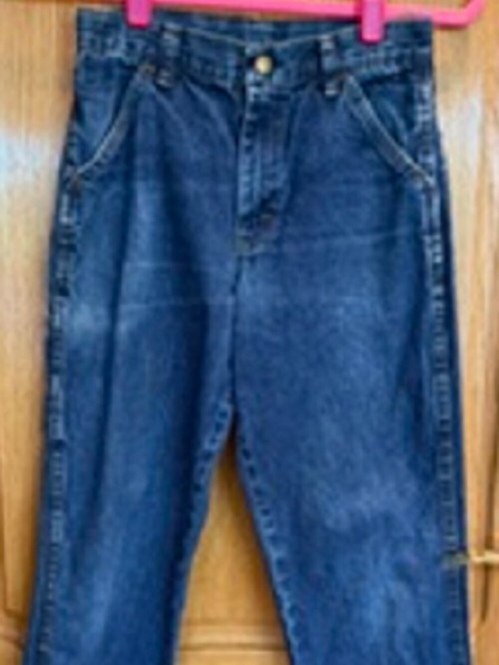 Boys' Straight Regular Slim Fit Adjustable Denim Jeans Blue 100% Cotton Size 12